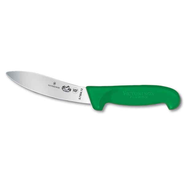 Swiss Army Brands Victorinox Kitchen Fibrox Pro - Haccp Green Skinning, 5In Lamb Skinning Blade VIC-5.7904.12 - main